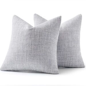 Miulee Set of 2 Gray Pillow Covers 16”X16” NEW
